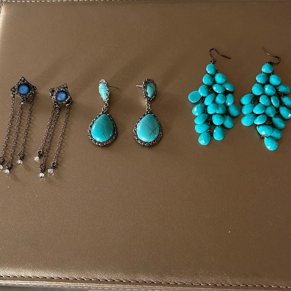 Three pair of earrings